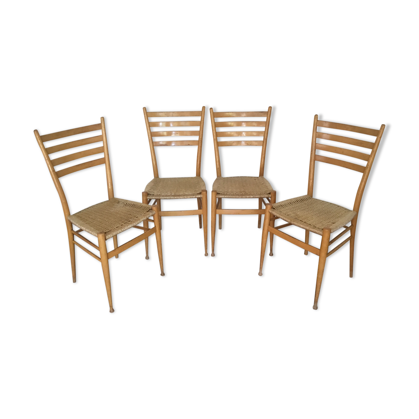 Set of 4 chairs 1950 made in italy