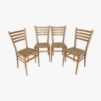 Set of 4 chairs 1950 made in italy