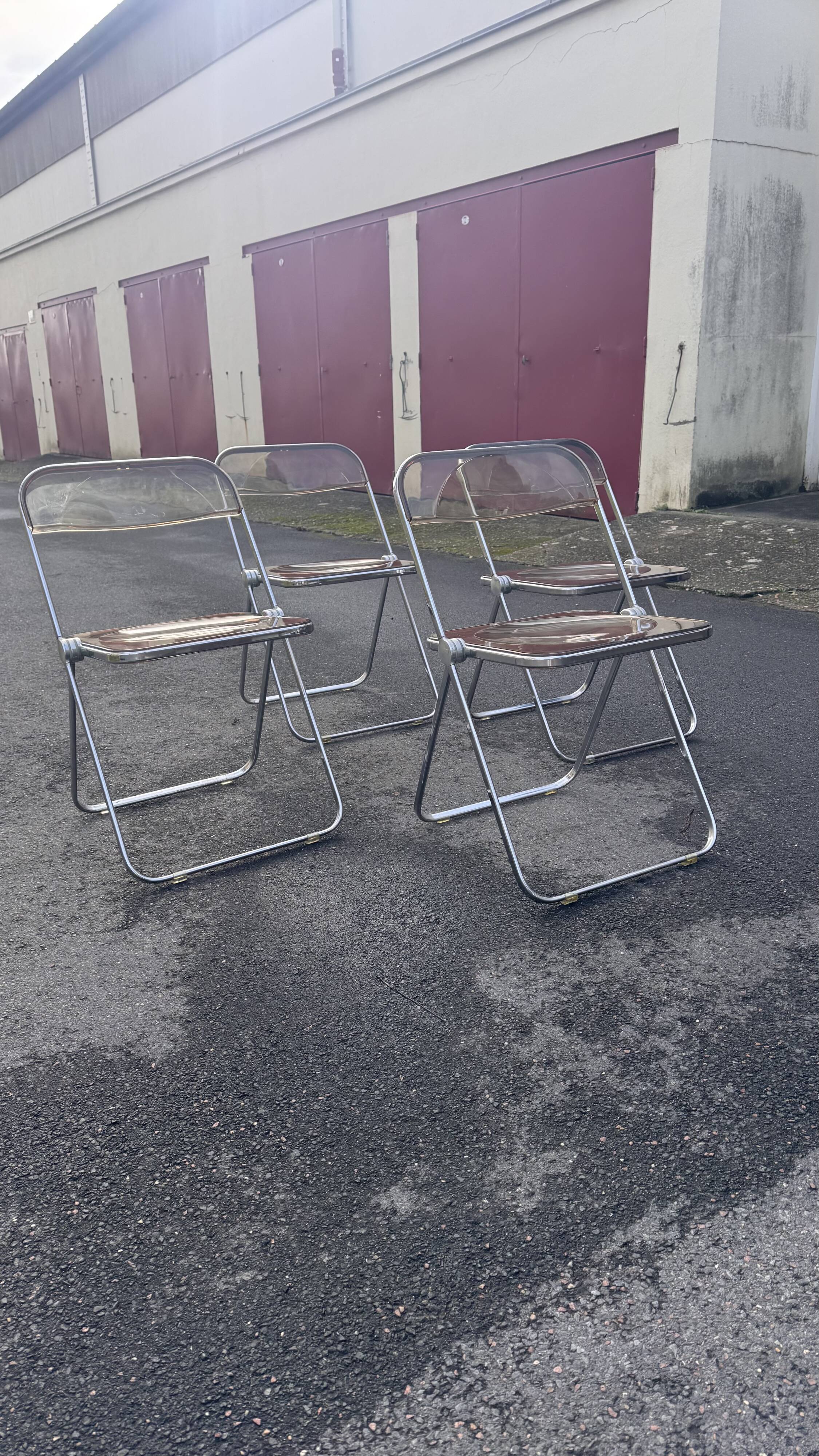 Suite de 4 chaises Plia - Giancarlo PIRETTI