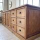 XXL solid oak counter sideboard