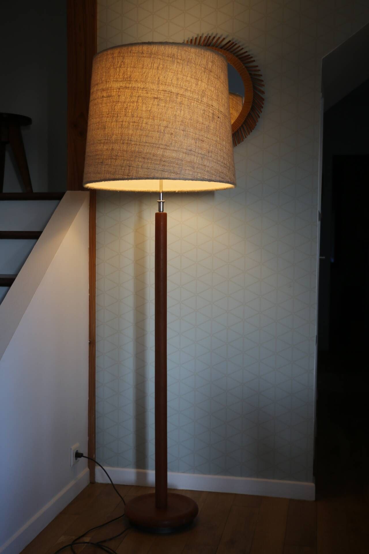 Domus teak floor lamp 1960 XXL