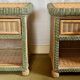 Vintage wicker bedside tables (set of 2), 80s/90s.