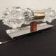 Applique double Space age en verre par Raak, Pays-Bas vers 1970