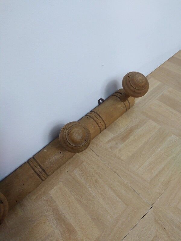 Bamboo-style wood patère