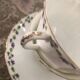 Duo of cup and saucer adderleys england bone china purple décor