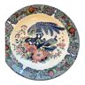 Japanese earthenware dish with peacock motif
