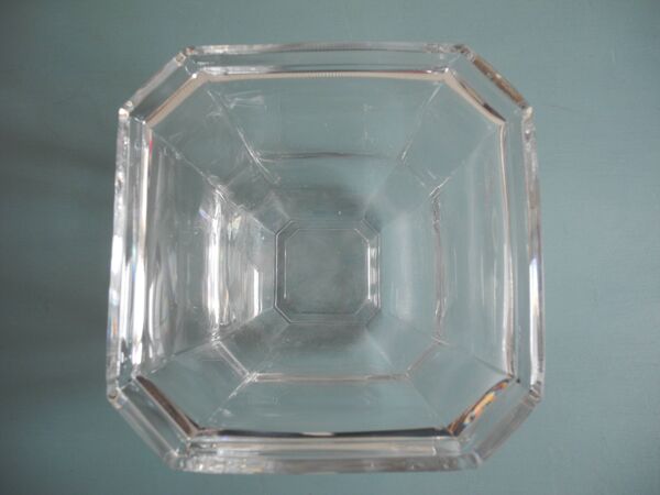 Ancien vase cache pot cristal déco vintage french crystal flower pot