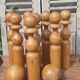 Old vintage wooden bowling game