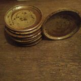 Vintage stoneware dessert plates