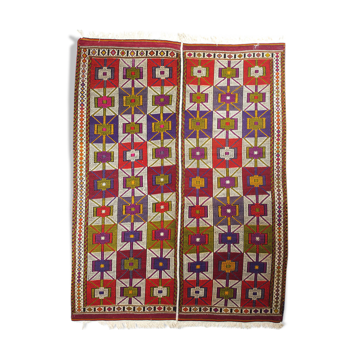 Anatolian handmade kilim rug 155 x 203 cm