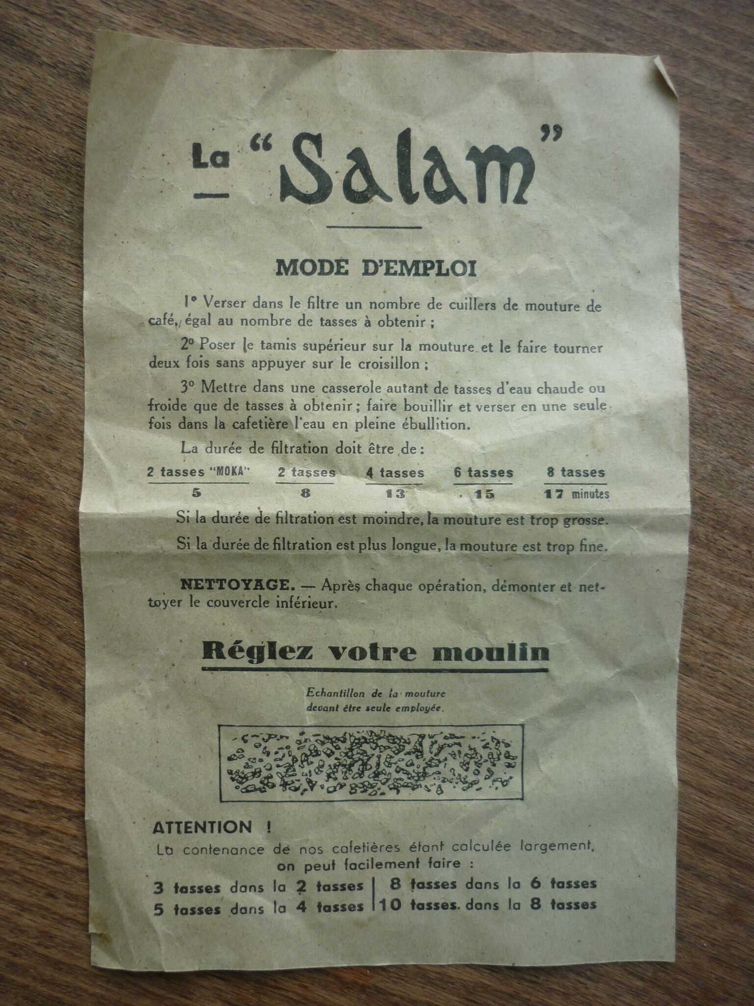Cafetière vintage "Salam" 4T V&B rose et beige