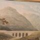 19th Century Watercolour on Paper – Landscape with Aqueduct and Bridge