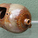 Signed enamelled stoneware lantern, Puisaye
