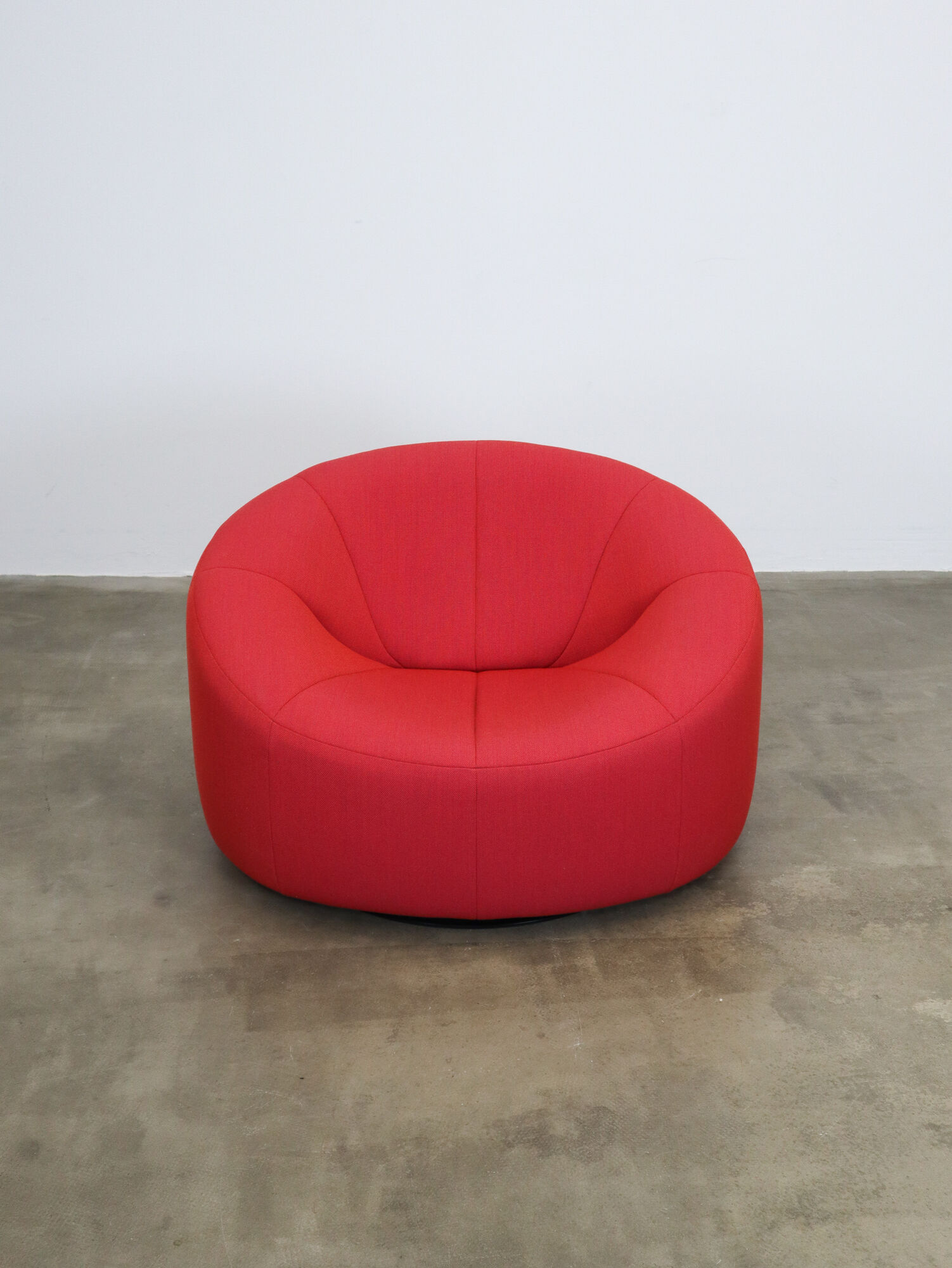 Red Pumpkin chair and ottoman by Pierre Paulin for Ligne Roset
