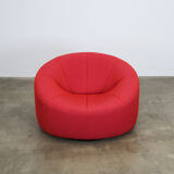 Red Pumpkin chair and ottoman by Pierre Paulin for Ligne Roset