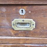 Old bedside table with 4 drawers in Burmese teak