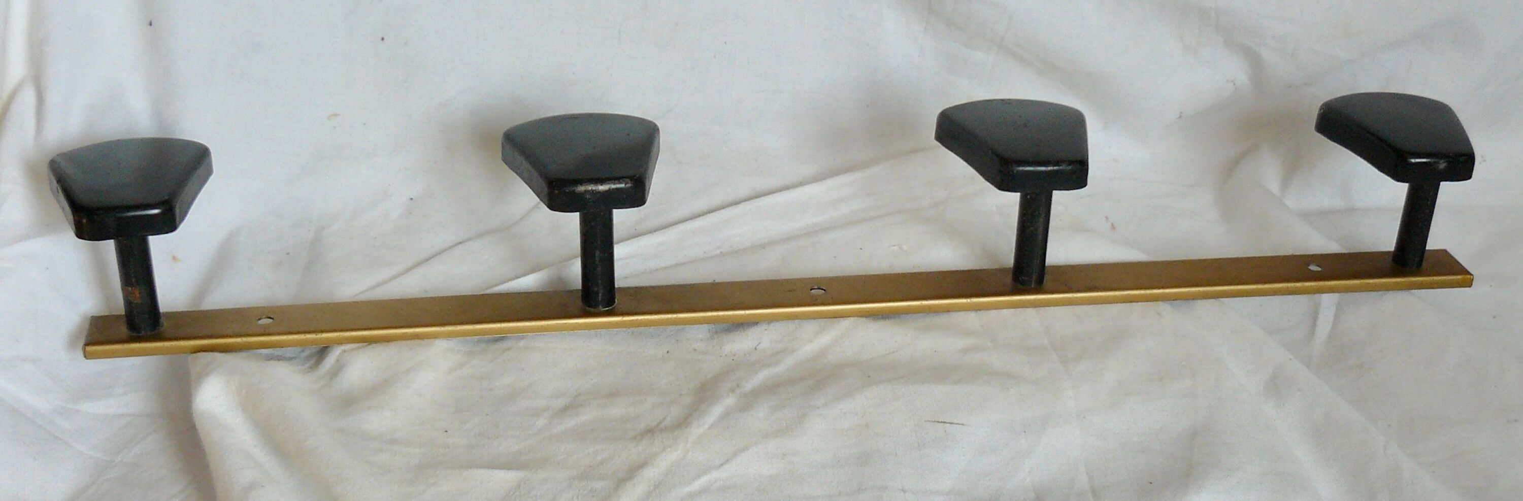Pair of vintage metal coat racks