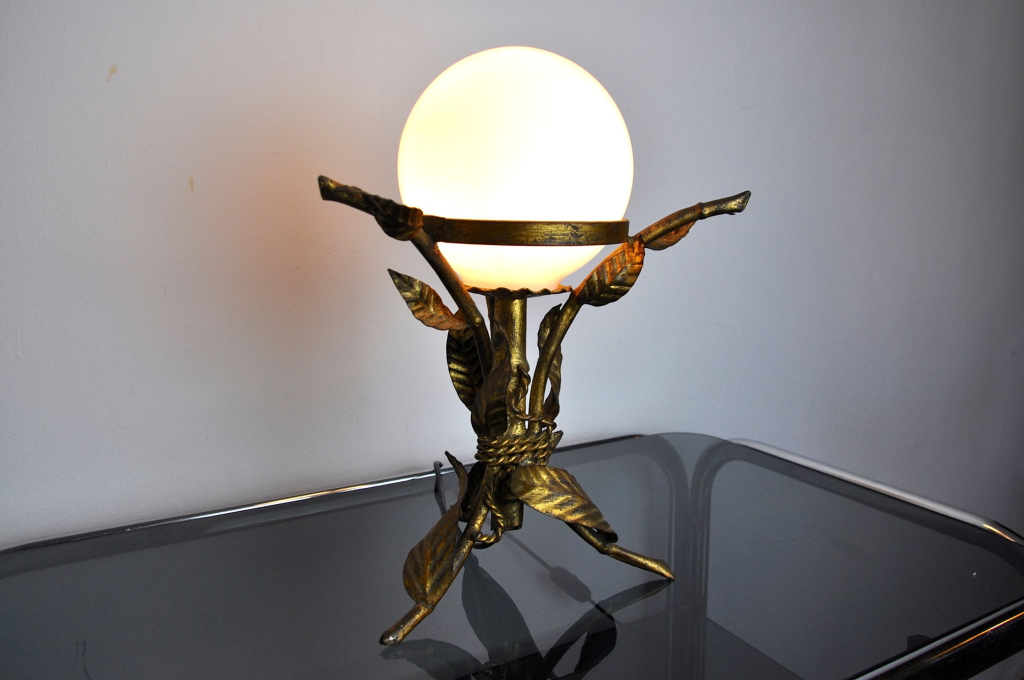 Floral table lamp, Art Deco, Spain, 1960