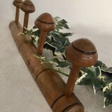 Bamboo coat hook 4 mushrooms