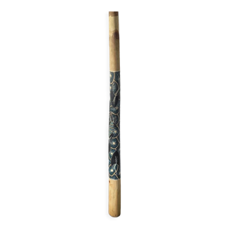 Didgeridoo and protective fabric bag original painting artwork arborigenic