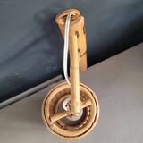 Vintage bamboo and cane wall light