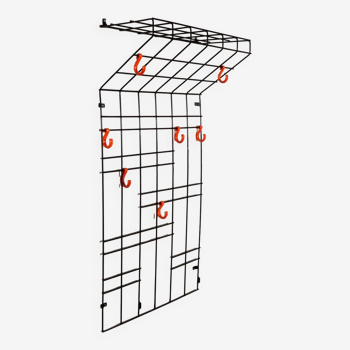 Wire coat rack by Karl Fichtel for Drahtwerke Erlau 1950s