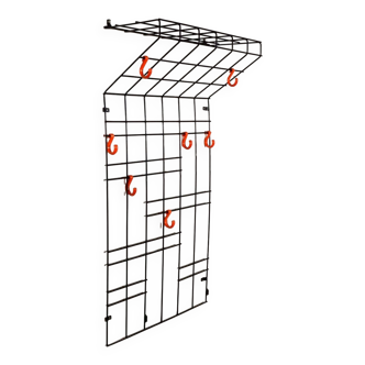 Wire coat rack by Karl Fichtel for Drahtwerke Erlau 1950s