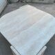 Large marble travertine coffee table in the shape of an eye from Roche Bobois vintage 70s