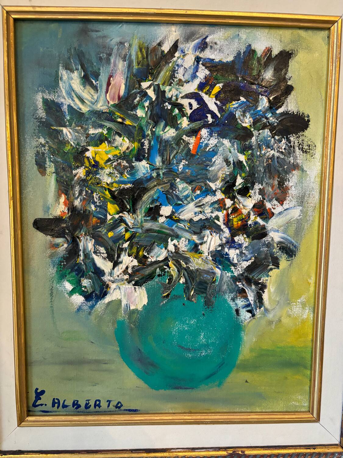 Bouquet of flowers signed Alberto