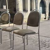 4 70s chairs with metal frame