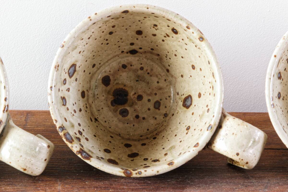 Set of 4 pyrite stoneware mugs