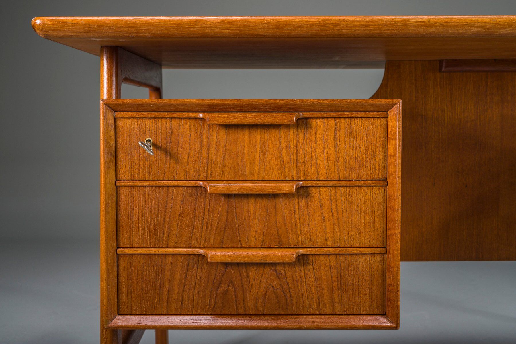 Teak Model 75 Desk from Omann Jun Møbelfabrik, 1960s