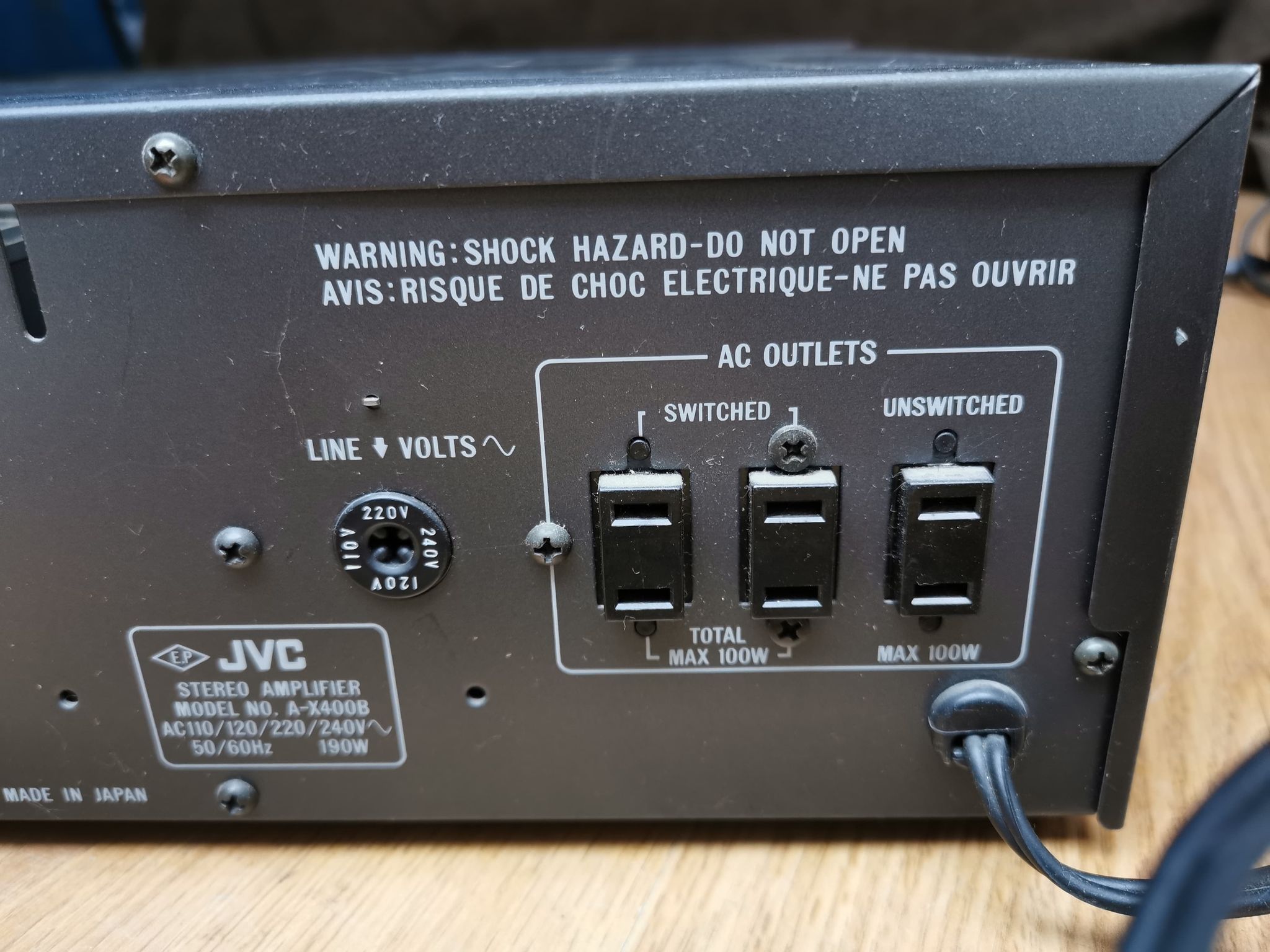 Vintage JVC A-X400 amplifier
