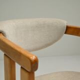 Set of 6 curverd beech wood dining chairs, 1960s Germany.