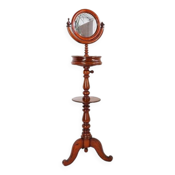 Mahogany Psyche barber mirror - Turned Wood 19th century