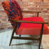 Renowated fox armchair, type 300-190 Lava upholstery, 1960s Poland
