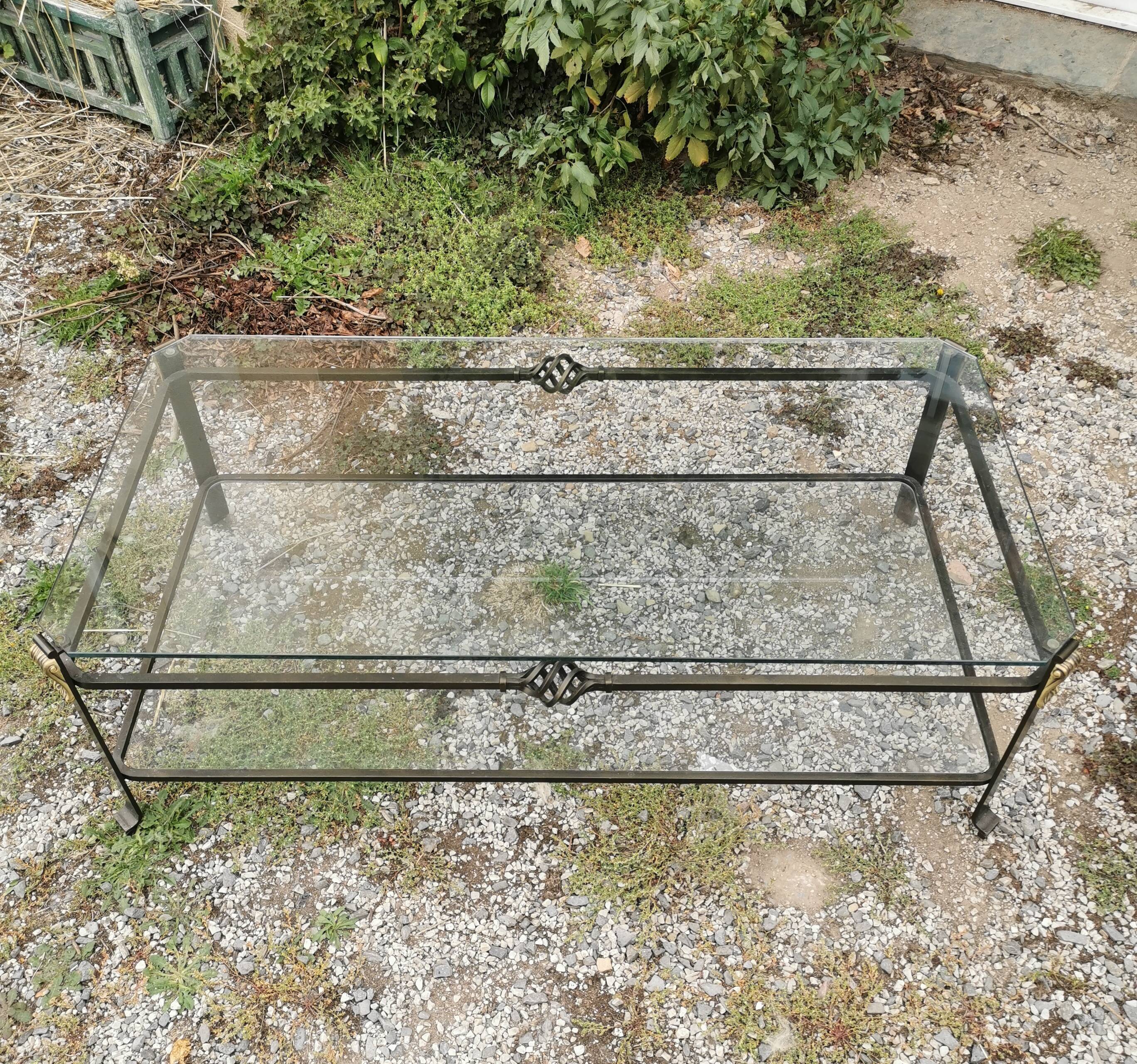 Wrought iron coffee table