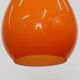 Orange teardrop glass pendant lamp made by Holmegaard - Denmark 1960