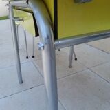 Table and 4 chairs in vintage yellow formica efji