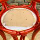 Paire de chaises rotin rouge et tissu