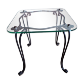 Table basse des années 50 en fer forgé