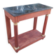 Console in old Empire style with a wooden frame and marble top.