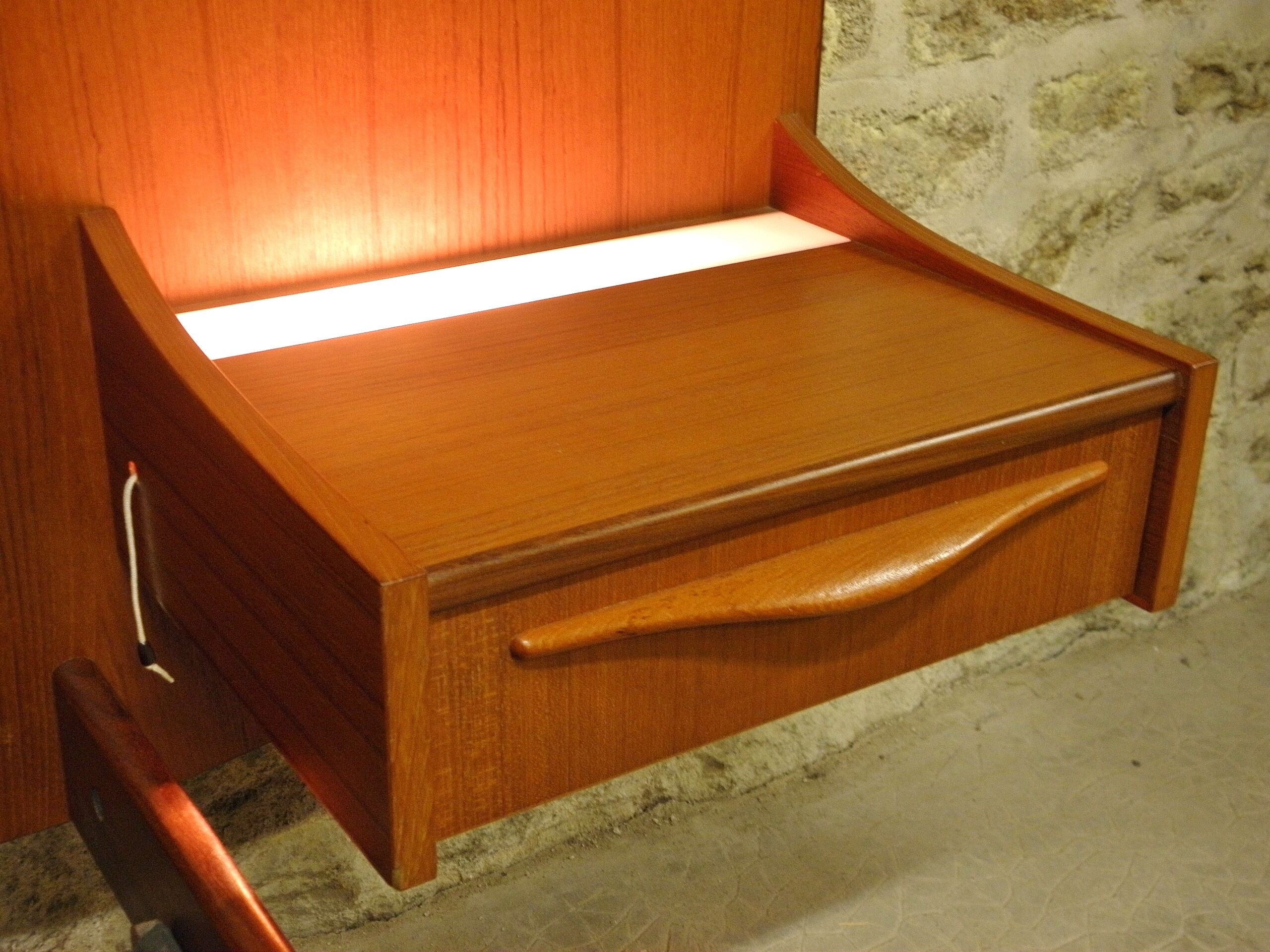 Teak scandinavian bed, 1970