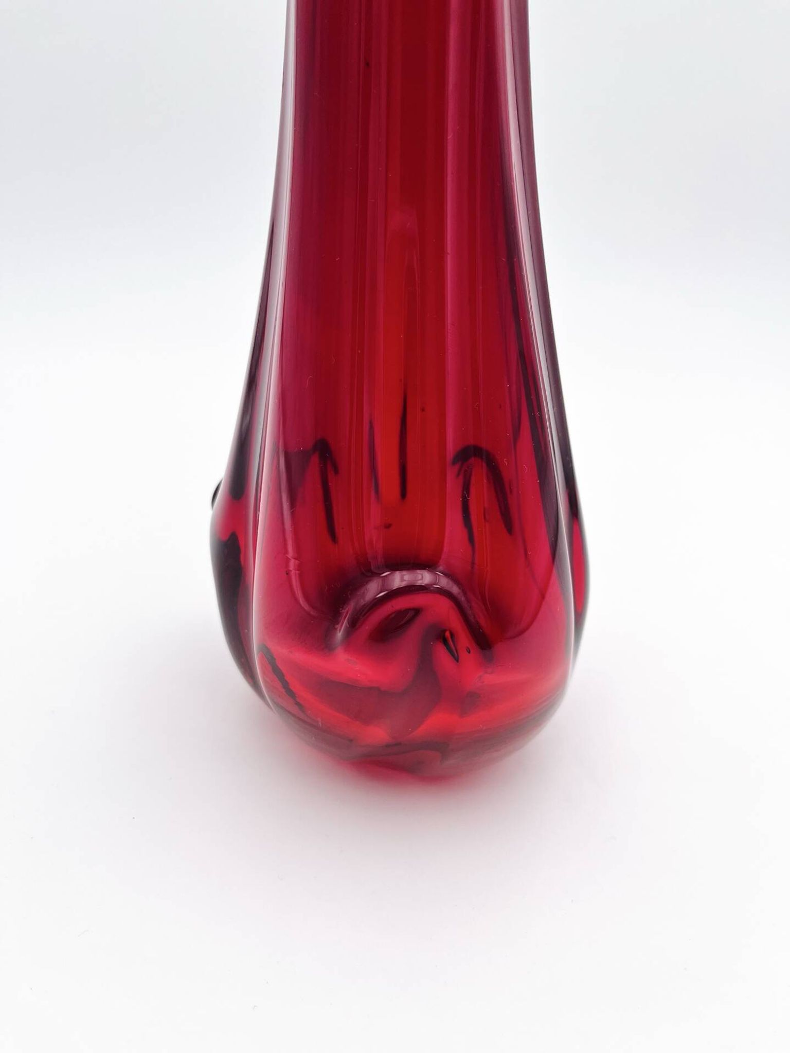 Murano Organic Vase Red Amber 28.5cm 1.1kg
