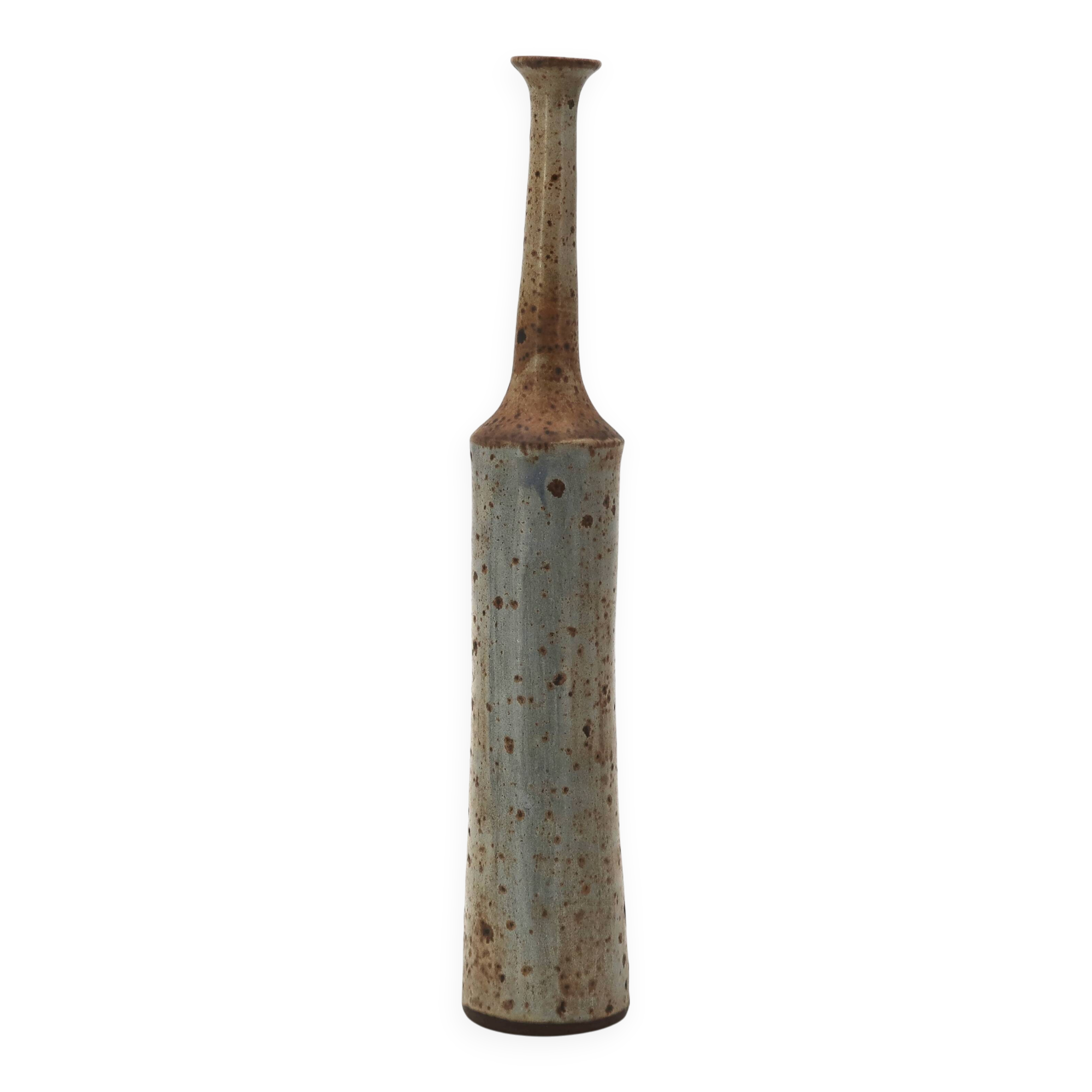 Large ceramic bottle vase by Jacky Coville, 1970s