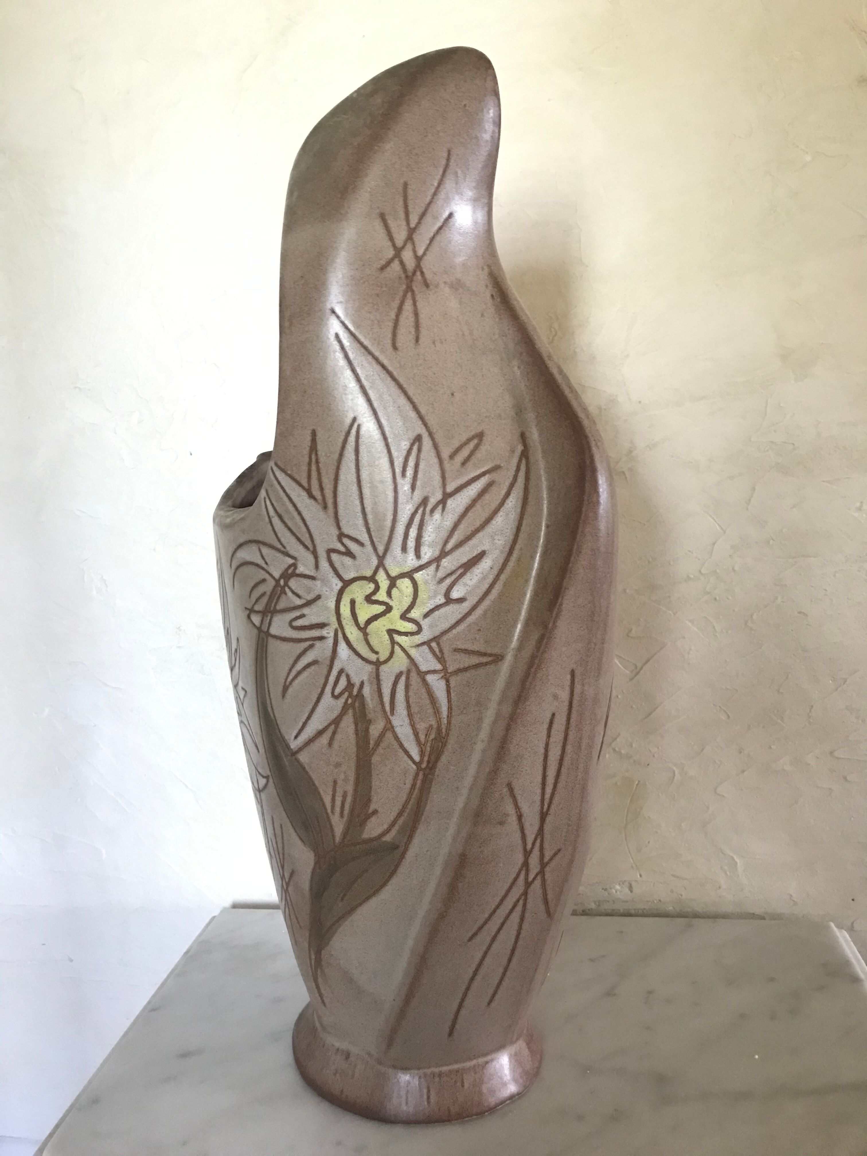 Vallauris zoomorphic vase 45cm