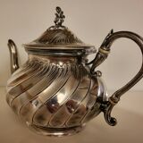 Silver-plated metal teapot signed "Boulenger"