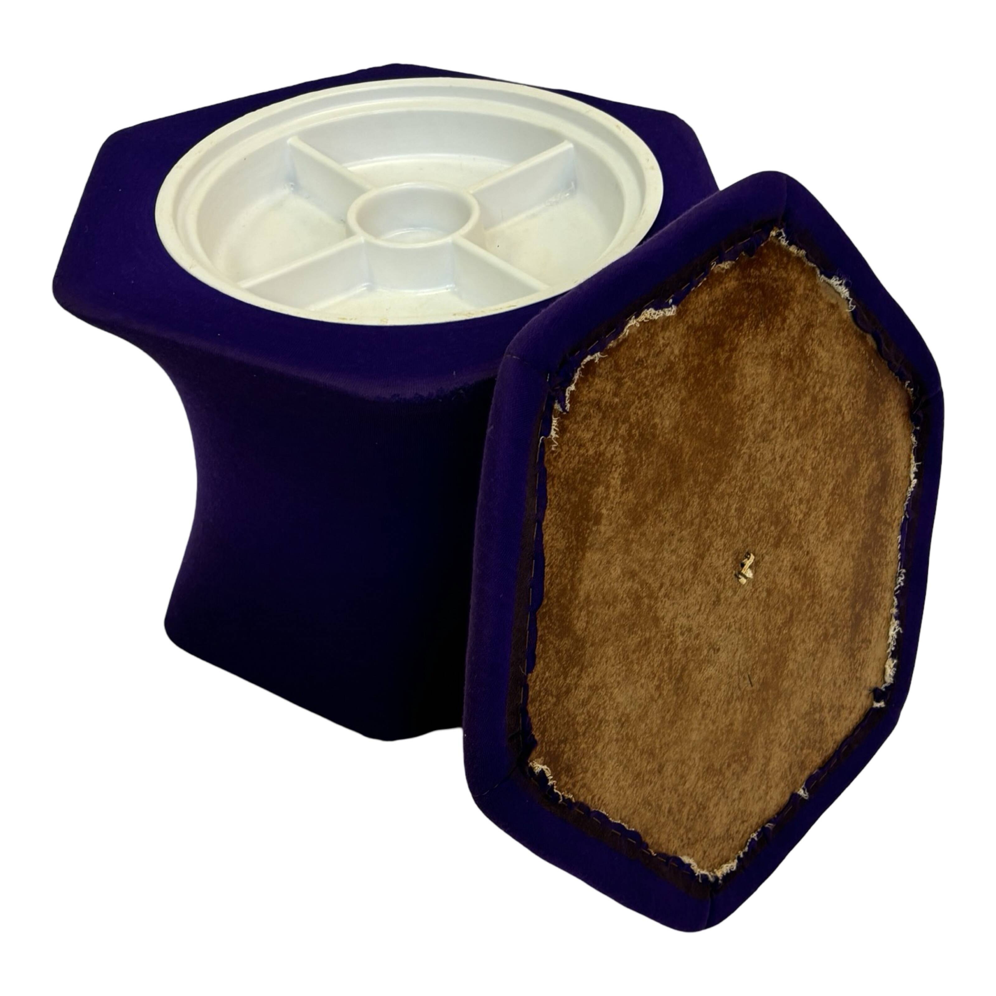 Vintage mushroom hocker or stool with storage compartment Netherlands 70's