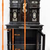 Ceremonial showcase in blackened pearwood, Napoleon III period - 1850