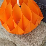 Suspension lamp by Lars Schioler butterfly model Hoyrup Light plastic editor orange 1968